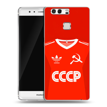 Силиконовый чехол на Huawei P9 с принтом Флаг Герб СССР Силиконовый чехол на Huawei P9 с принтом Флаг Герб СССР