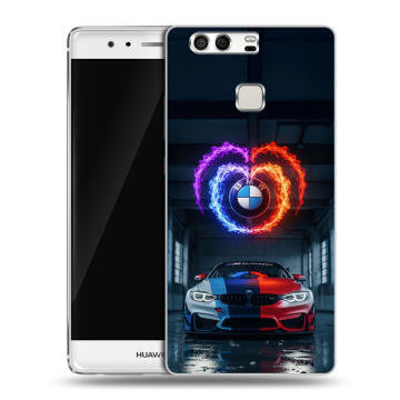 Силиконовый чехол на Huawei P9 с принтом BMW БМВ Силиконовый чехол на Huawei P9 с принтом BMW БМВ
