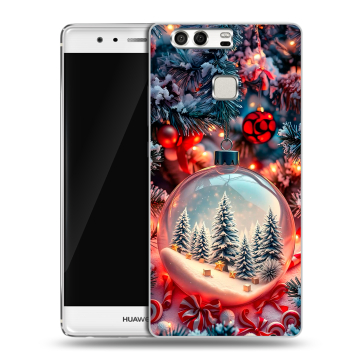 Силиконовый чехол на Huawei P9 с принтом Новый год Силиконовый чехол на Huawei P9 с принтом Новый год