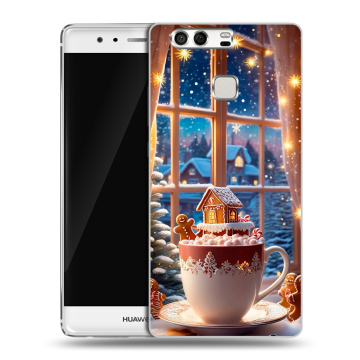 Силиконовый чехол на Huawei P9 с принтом Новый год Силиконовый чехол на Huawei P9 с принтом Новый год