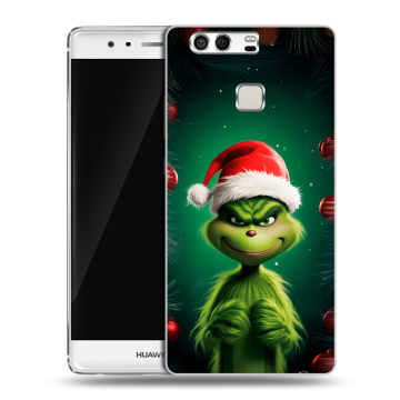 Силиконовый чехол на Huawei P9 с принтом Гринч Новый год Рождество Силиконовый чехол на Huawei P9 с принтом Гринч Новый год Рождество