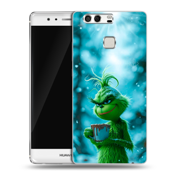 Силиконовый чехол на Huawei P9 с принтом Новый год гринч Силиконовый чехол на Huawei P9 с принтом Новый год гринч