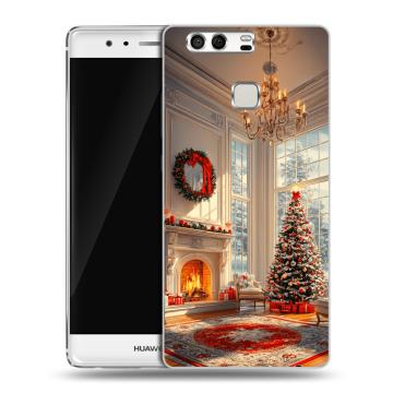 Силиконовый чехол на Huawei P9 с принтом Новый год Силиконовый чехол на Huawei P9 с принтом Новый год