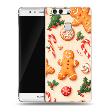 Силиконовый чехол на Huawei P9 с принтом Новый год Силиконовый чехол на Huawei P9 с принтом Новый год