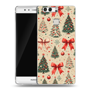 Силиконовый чехол на Huawei P9 с принтом Новый год Силиконовый чехол на Huawei P9 с принтом Новый год