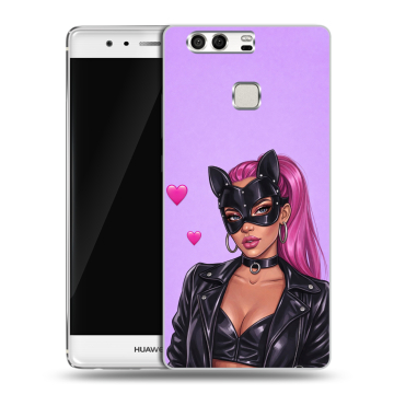 Силиконовый чехол на Huawei P9 с принтом женский Силиконовый чехол на Huawei P9 с принтом женский