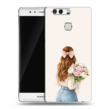 Силиконовый чехол на Huawei P9 с принтом женский Силиконовый чехол на Huawei P9 с принтом женский