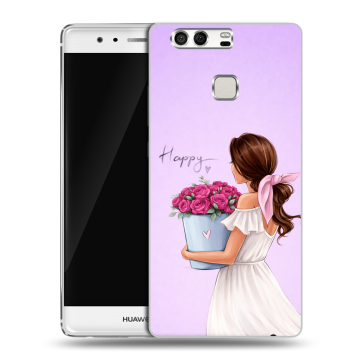 Силиконовый чехол на Huawei P9 с принтом женский Силиконовый чехол на Huawei P9 с принтом женский