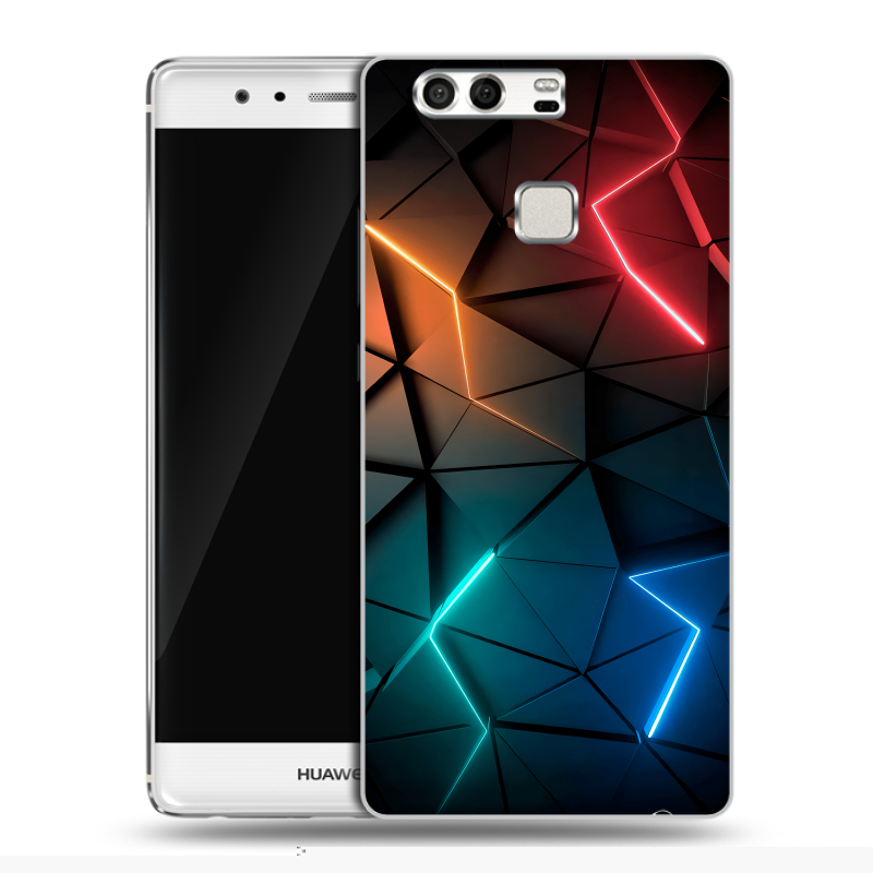 Силиконовый чехол на Huawei P9 с принтом Абстракция неон Силиконовый чехол на Huawei P9 с принтом Абстракция неон