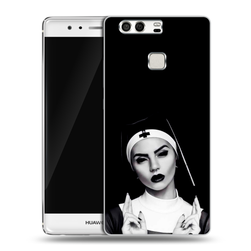 Силиконовый чехол на Huawei P9 с принтом монашка Силиконовый чехол на Huawei P9 с принтом монашка