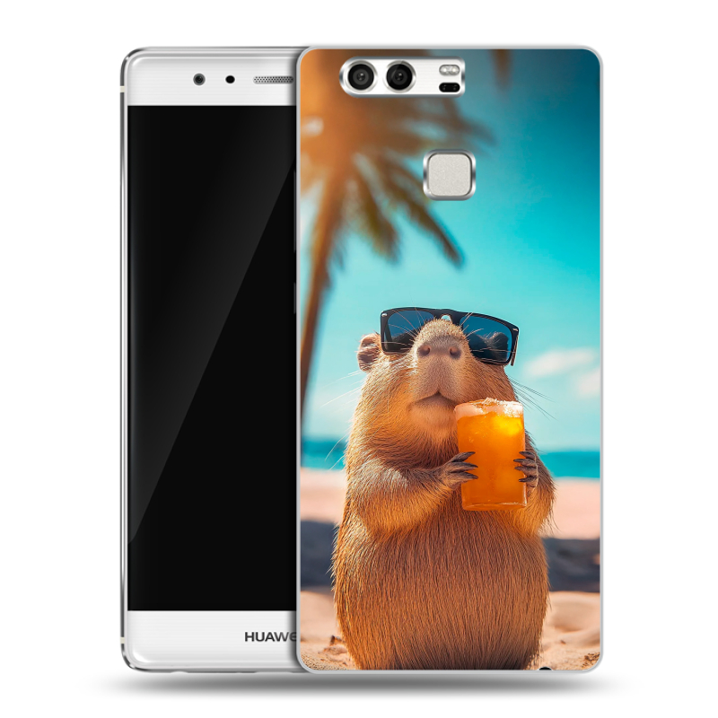 Силиконовый чехол на Huawei P9 с принтом Капибара Силиконовый чехол на Huawei P9 с принтом Капибара