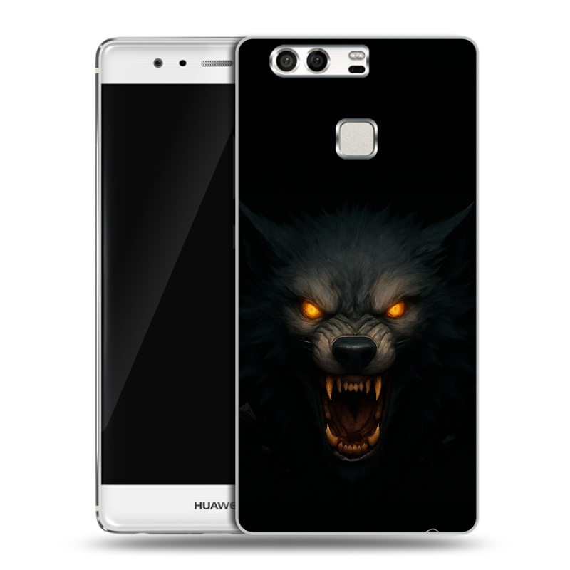 Силиконовый чехол на Huawei P9 с принтом Волк Силиконовый чехол на Huawei P9 с принтом Волк