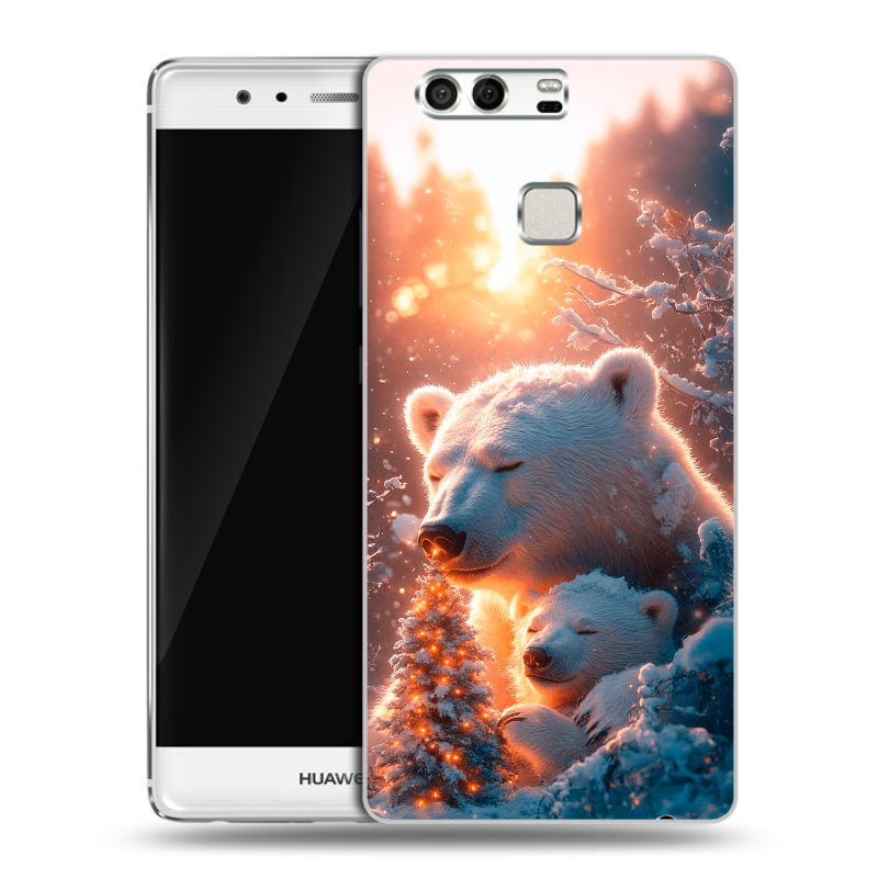 Силиконовый чехол на Huawei P9 с принтом Новый год Силиконовый чехол на Huawei P9 с принтом Новый год