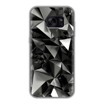 Силиконовый чехол на Samsung Galaxy S7 Edge с принтом Черные кристаллы