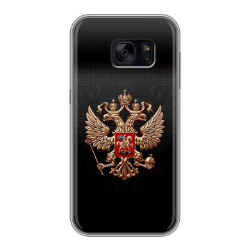 Силиконовый чехол на Samsung Galaxy S7 Edge с принтом Герб России