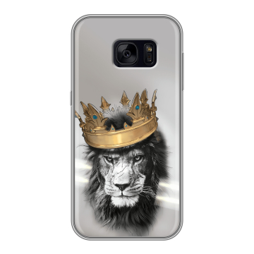 Силиконовый чехол на Samsung Galaxy S7 Edge с принтом Лев с короной