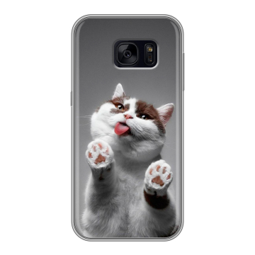 Силиконовый чехол на Samsung Galaxy S7 Edge с принтом Коты