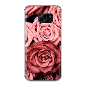 Силиконовый чехол на Samsung Galaxy S7 Edge с принтом Цветы розы