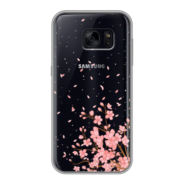Силиконовый чехол на Samsung Galaxy S7 Edge с принтом Ветка сакуры Силиконовый чехол на Samsung Galaxy S7 Edge с принтом Ветка сакуры