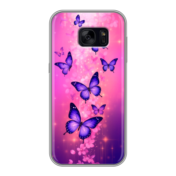Силиконовый чехол на Samsung Galaxy S7 Edge с принтом Бабочки Силиконовый чехол на Samsung Galaxy S7 Edge с принтом Бабочки
