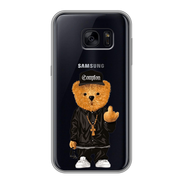 Силиконовый чехол на Samsung Galaxy S7 Edge с принтом Мишка Силиконовый чехол на Samsung Galaxy S7 Edge с принтом Мишка