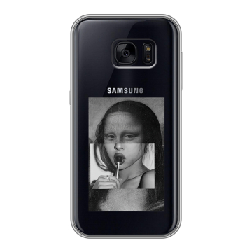 Силиконовый чехол на Samsung Galaxy S7 Edge с принтом Мона Лиза Силиконовый чехол на Samsung Galaxy S7 Edge с принтом Мона Лиза