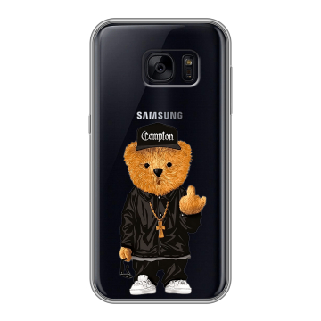 Силиконовый чехол на Samsung Galaxy S7 Edge с принтом Плюшевый медведь Силиконовый чехол на Samsung Galaxy S7 Edge с принтом Плюшевый медведь
