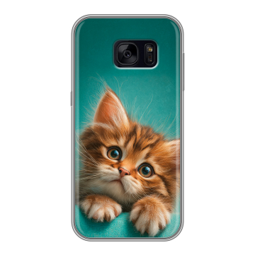 Силиконовый чехол на Samsung Galaxy S7 Edge с принтом котенок Силиконовый чехол на Samsung Galaxy S7 Edge с принтом котенок