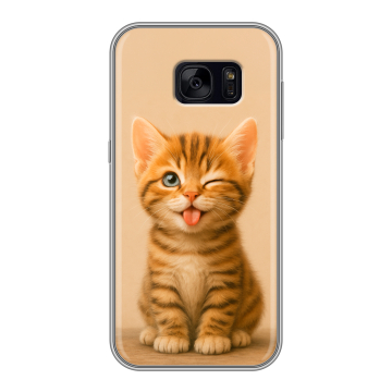 Силиконовый чехол на Samsung Galaxy S7 Edge с принтом котенок Силиконовый чехол на Samsung Galaxy S7 Edge с принтом котенок