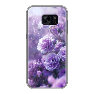 Силиконовый чехол на Samsung Galaxy S7 Edge с принтом Розы цветы Силиконовый чехол на Samsung Galaxy S7 Edge с принтом Розы цветы