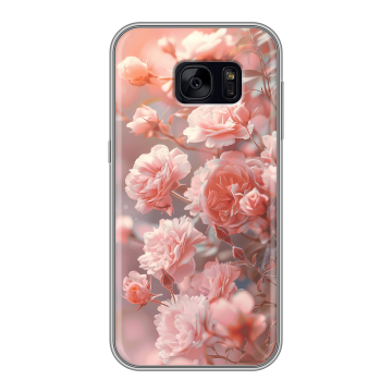 Силиконовый чехол на Samsung Galaxy S7 Edge с принтом Розовые розы Силиконовый чехол на Samsung Galaxy S7 Edge с принтом Розовые розы