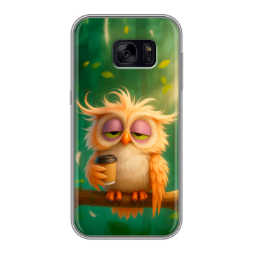 Силиконовый чехол на Samsung Galaxy S7 Edge с принтом сова Силиконовый чехол на Samsung Galaxy S7 Edge с принтом сова