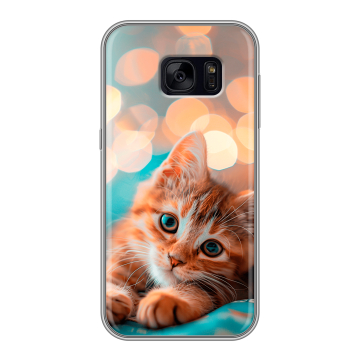 Силиконовый чехол на Samsung Galaxy S7 Edge с принтом котик Силиконовый чехол на Samsung Galaxy S7 Edge с принтом котик
