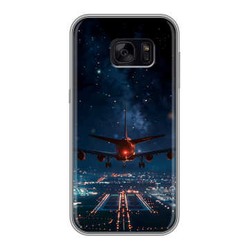 Силиконовый чехол на Samsung Galaxy S7 Edge с принтом самолет Силиконовый чехол на Samsung Galaxy S7 Edge с принтом самолет