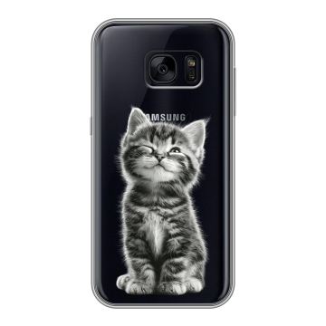 Силиконовый чехол на Samsung Galaxy S7 Edge с принтом Котенок Силиконовый чехол на Samsung Galaxy S7 Edge с принтом Котенок