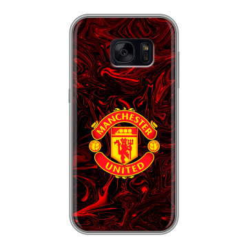 Силиконовый чехол на Samsung Galaxy S7 Edge с принтом Manchester United Силиконовый чехол на Samsung Galaxy S7 Edge с принтом Manchester United