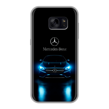 Силиконовый чехол на Samsung Galaxy S7 Edge с принтом Mercedes Мерседес