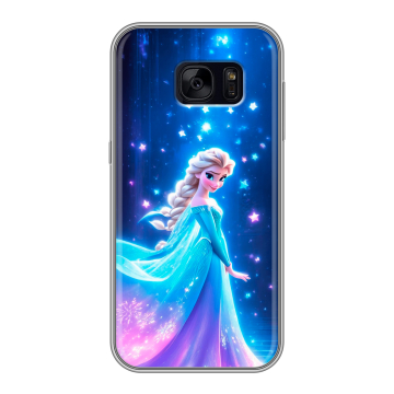Силиконовый чехол на Samsung Galaxy S7 Edge с принтом Холодное сердце Frozen Силиконовый чехол на Samsung Galaxy S7 Edge с принтом Холодное сердце Frozen