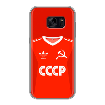 Силиконовый чехол на Samsung Galaxy S7 Edge с принтом Флаг Герб СССР Силиконовый чехол на Samsung Galaxy S7 Edge с принтом Флаг Герб СССР