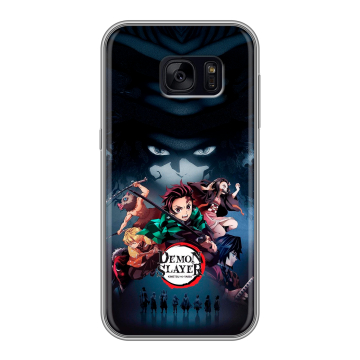 Силиконовый чехол на Samsung Galaxy S7 Edge с принтом Demon Slayer Клинок рассекающий демонов Силиконовый чехол на Samsung Galaxy S7 Edge с принтом Demon Slayer Клинок рассекающий демонов