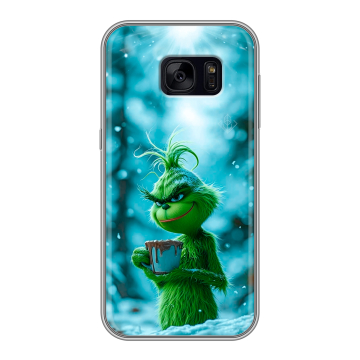 Силиконовый чехол на Samsung Galaxy S7 Edge с принтом Новый год гринч Силиконовый чехол на Samsung Galaxy S7 Edge с принтом Новый год гринч