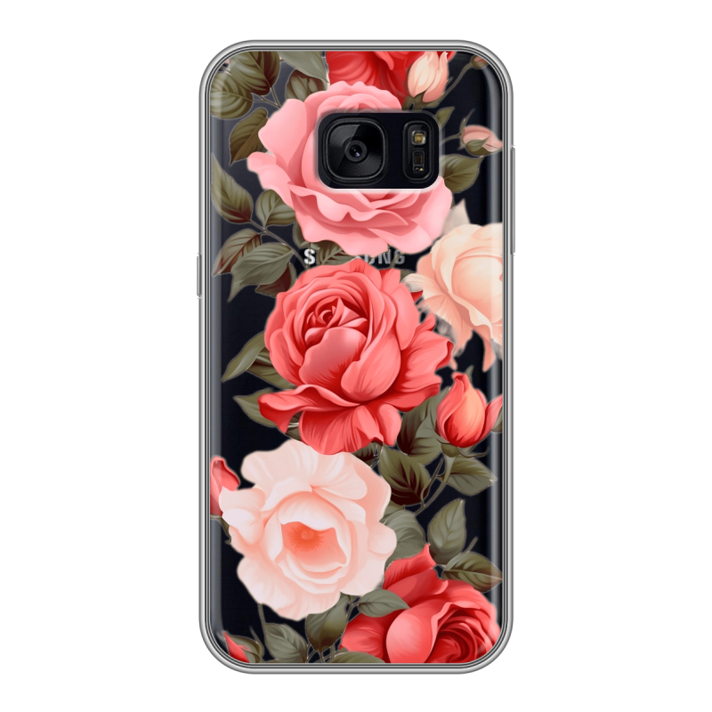Силиконовый чехол на Samsung Galaxy S7 Edge с принтом Розы Силиконовый чехол на Samsung Galaxy S7 Edge с принтом Розы