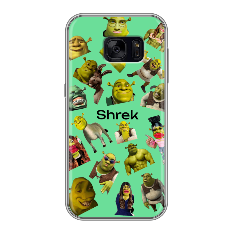 Силиконовый чехол на Samsung Galaxy S7 Edge с принтом Шрек Shrek Силиконовый чехол на Samsung Galaxy S7 Edge с принтом Шрек Shrek