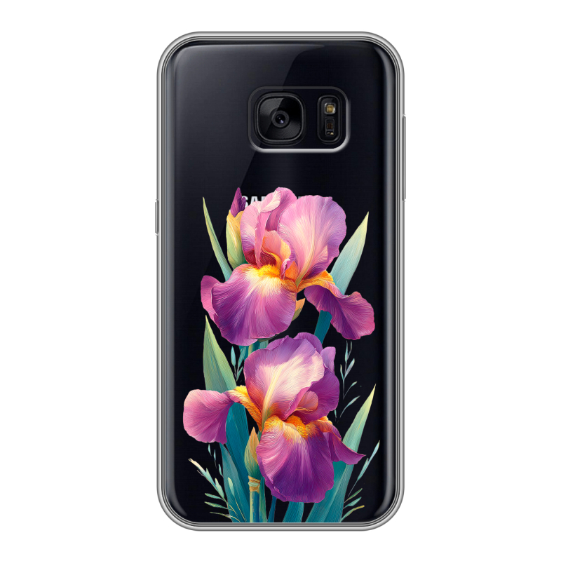 Силиконовый чехол на Samsung Galaxy S7 Edge с принтом Цветы орхидеи Силиконовый чехол на Samsung Galaxy S7 Edge с принтом Цветы орхидеи
