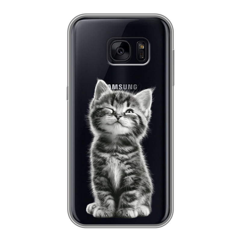 Силиконовый чехол на Samsung Galaxy S7 Edge с принтом Котенок Силиконовый чехол на Samsung Galaxy S7 Edge с принтом Котенок