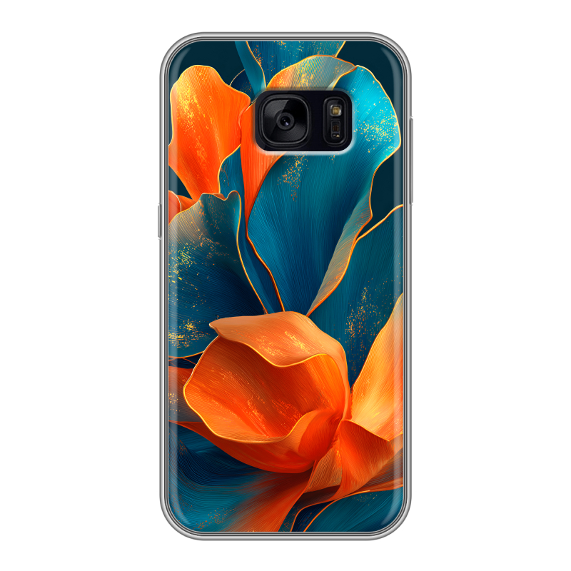Силиконовый чехол на Samsung Galaxy S7 Edge с принтом Цветы Силиконовый чехол на Samsung Galaxy S7 Edge с принтом Цветы