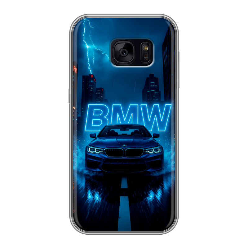 Силиконовый чехол на Samsung Galaxy S7 Edge с принтом BMW БМВ Силиконовый чехол на Samsung Galaxy S7 Edge с принтом BMW БМВ