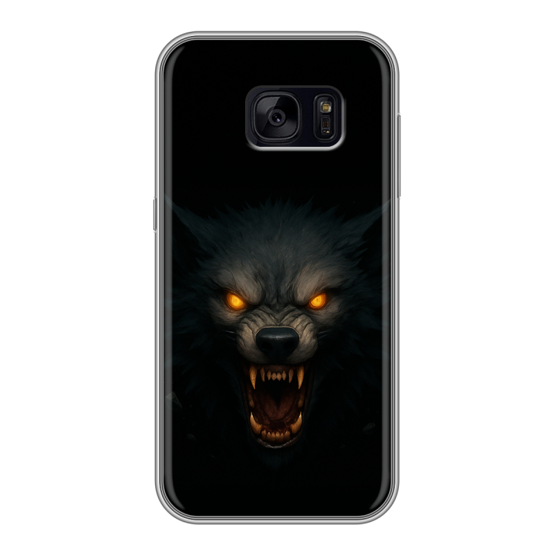 Силиконовый чехол на Samsung Galaxy S7 Edge с принтом Волк Силиконовый чехол на Samsung Galaxy S7 Edge с принтом Волк