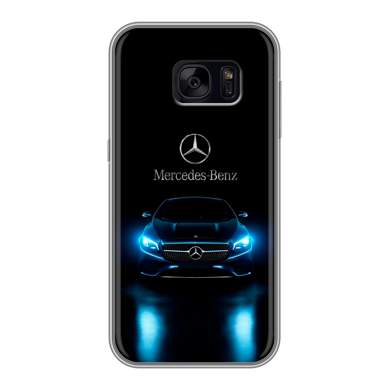 Силиконовый чехол на Samsung Galaxy S7 Edge с принтом Mercedes Мерседес Силиконовый чехол на Samsung Galaxy S7 Edge с принтом Mercedes Мерседес