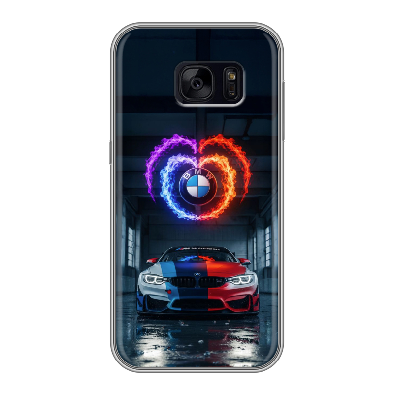 Силиконовый чехол на Samsung Galaxy S7 Edge с принтом BMW БМВ Силиконовый чехол на Samsung Galaxy S7 Edge с принтом BMW БМВ